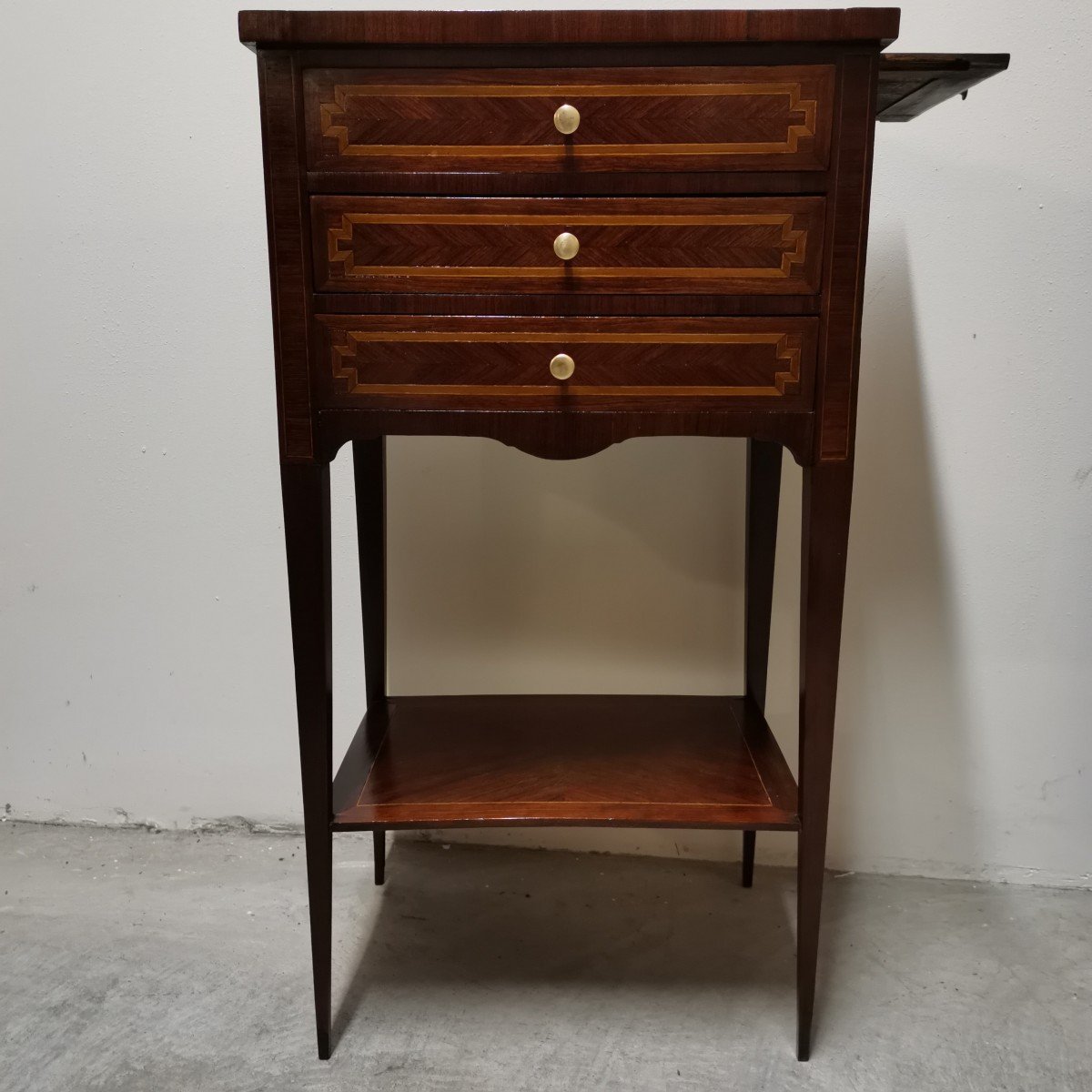 Louis XVI Marquetry Nightstand-photo-7