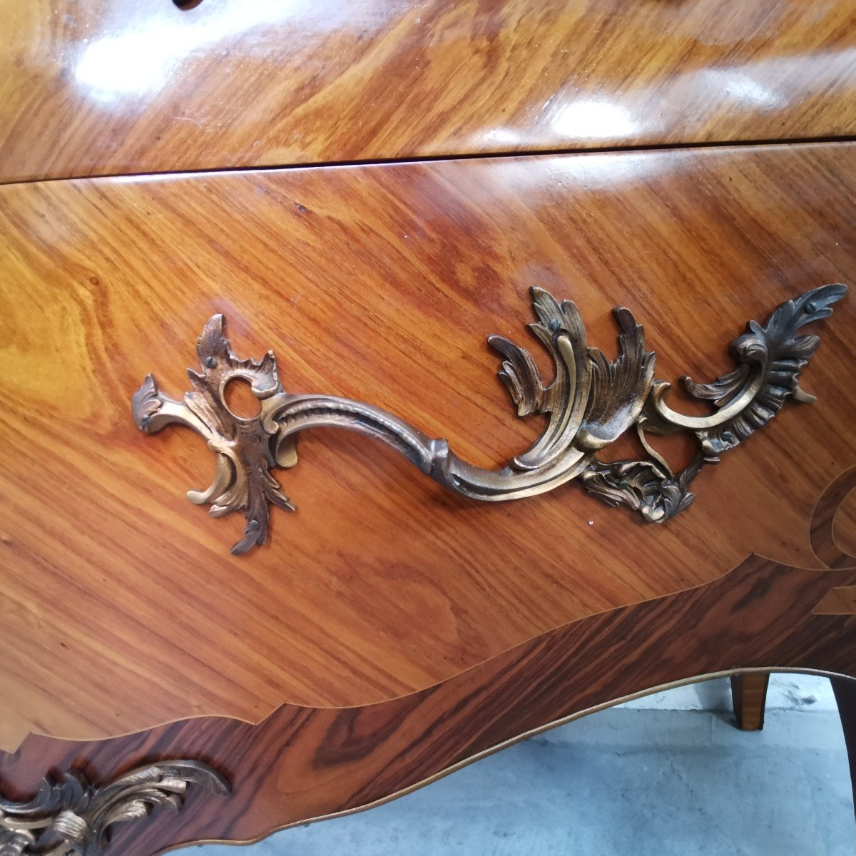 Louis XV Commode Marquetry 20th C.-photo-5