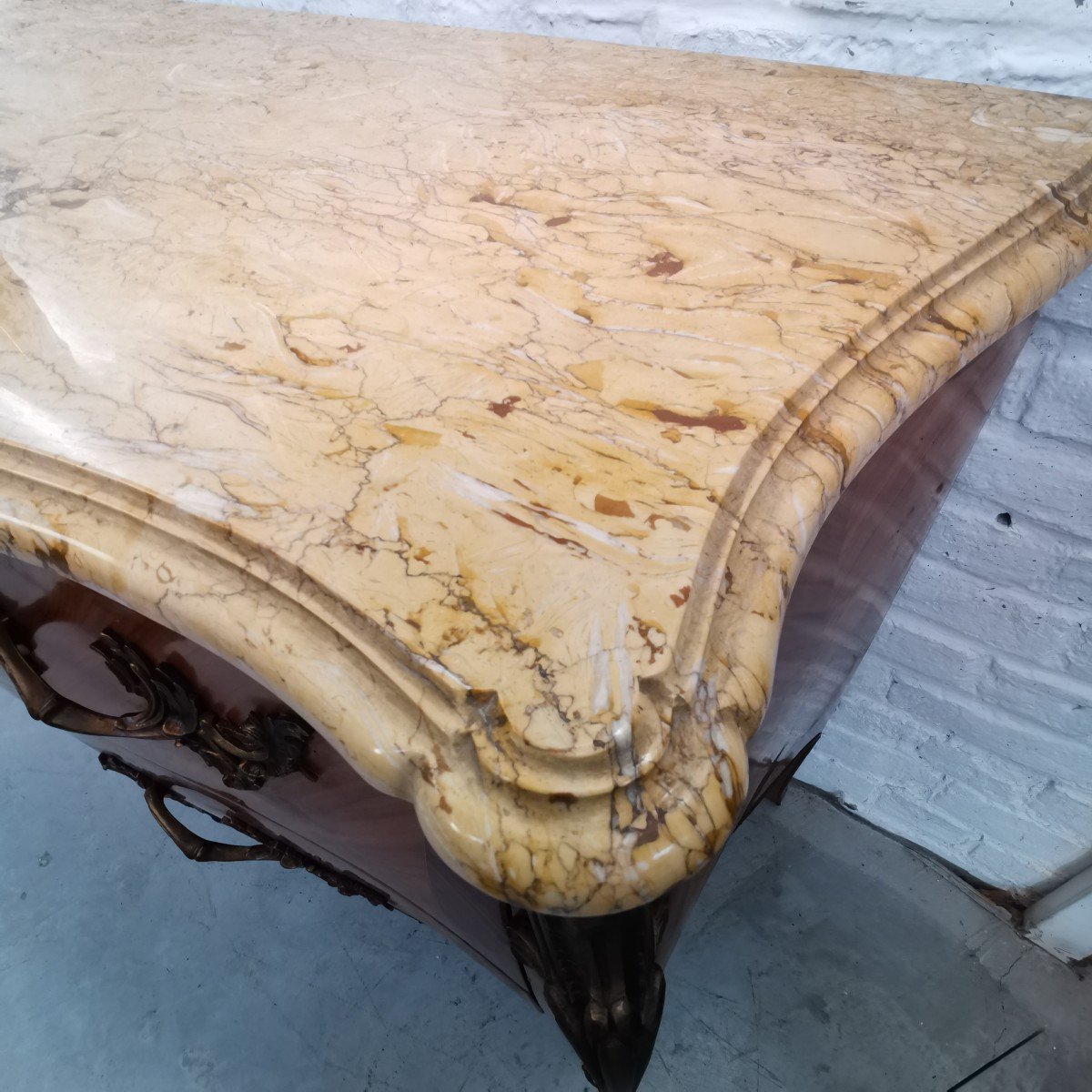 Commode Louis XV Marqueterie 20ème S. -photo-7