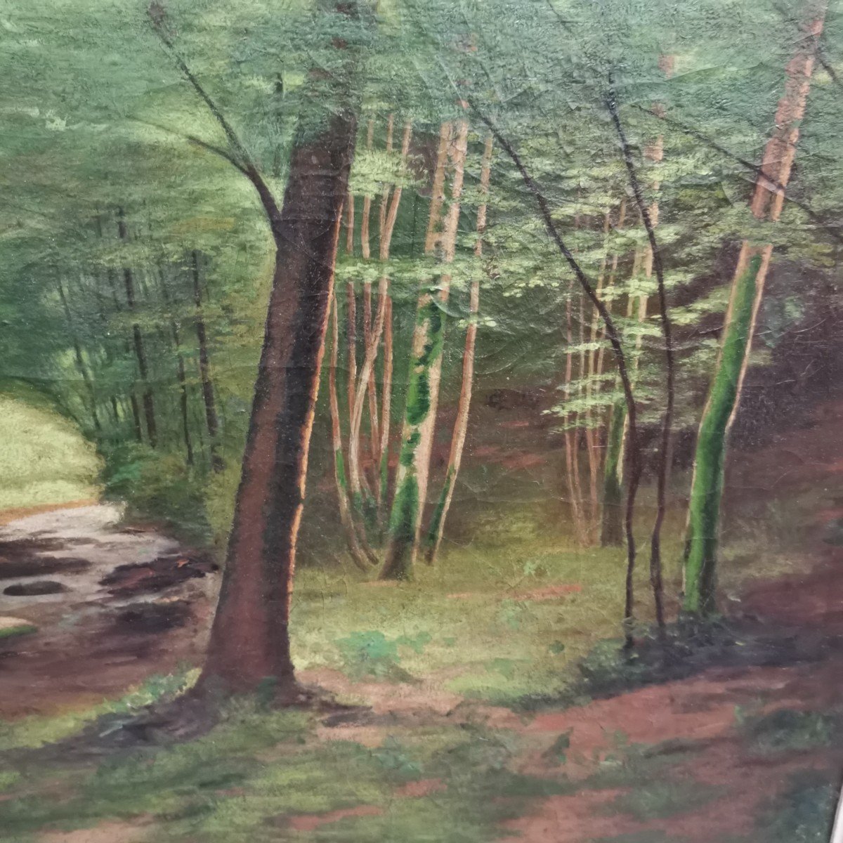 Large Undergrowth Landscape Signed Gouveno-photo-2