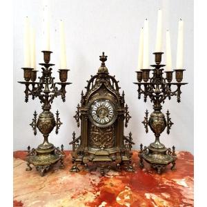 Gothic Style Bronze Fireplace Trim 