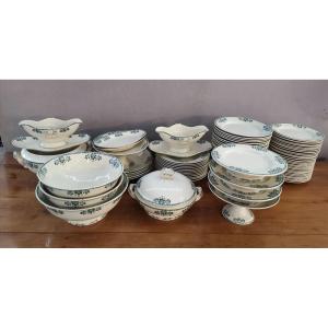 Table Service 80 Pieces Earthenware From Gien. Harlem Decor 