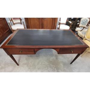 Grand Bureau Louis XVI en acajou 