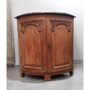 Curved Corner Cabinet, 18th Century. 