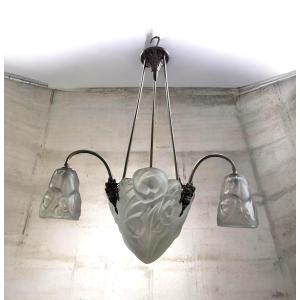 Degué Art Deco Chandelier 