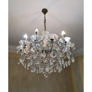 Lustre à pampilles à 12 lumières