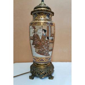 Lampe en porcelaine Satsuma