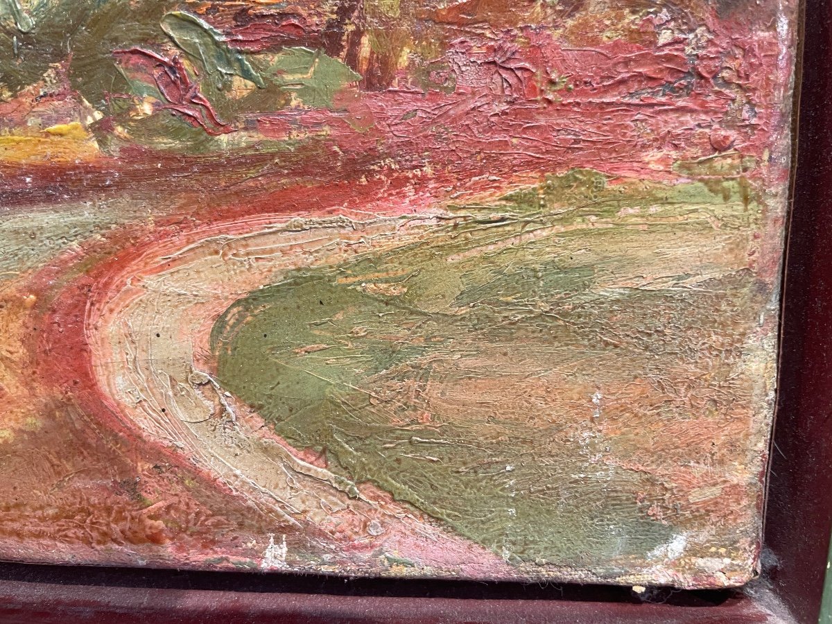 M. Grossman (xxème Siècle) Paysage  -photo-3