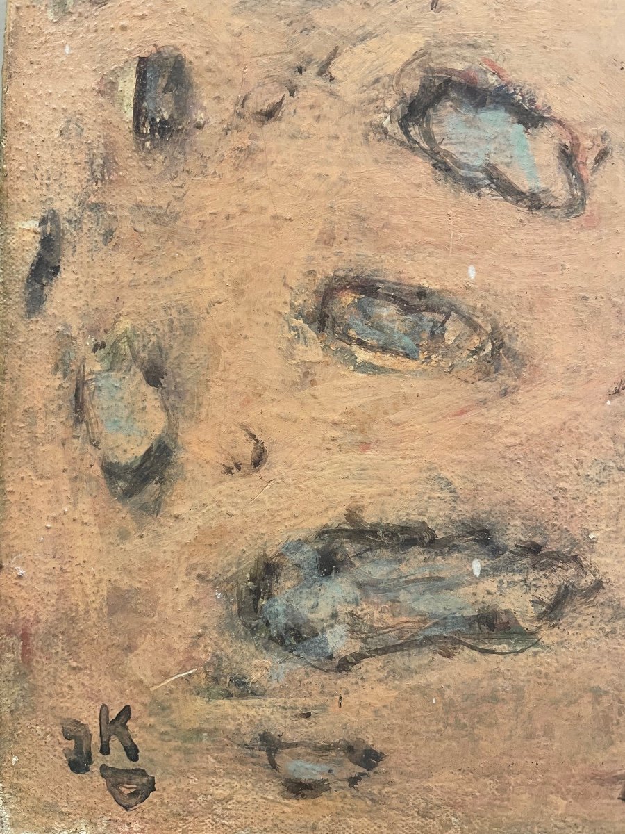 Jecheskiel Dawid Kirszenbaum, Landscape, Oil On Canvas-photo-3