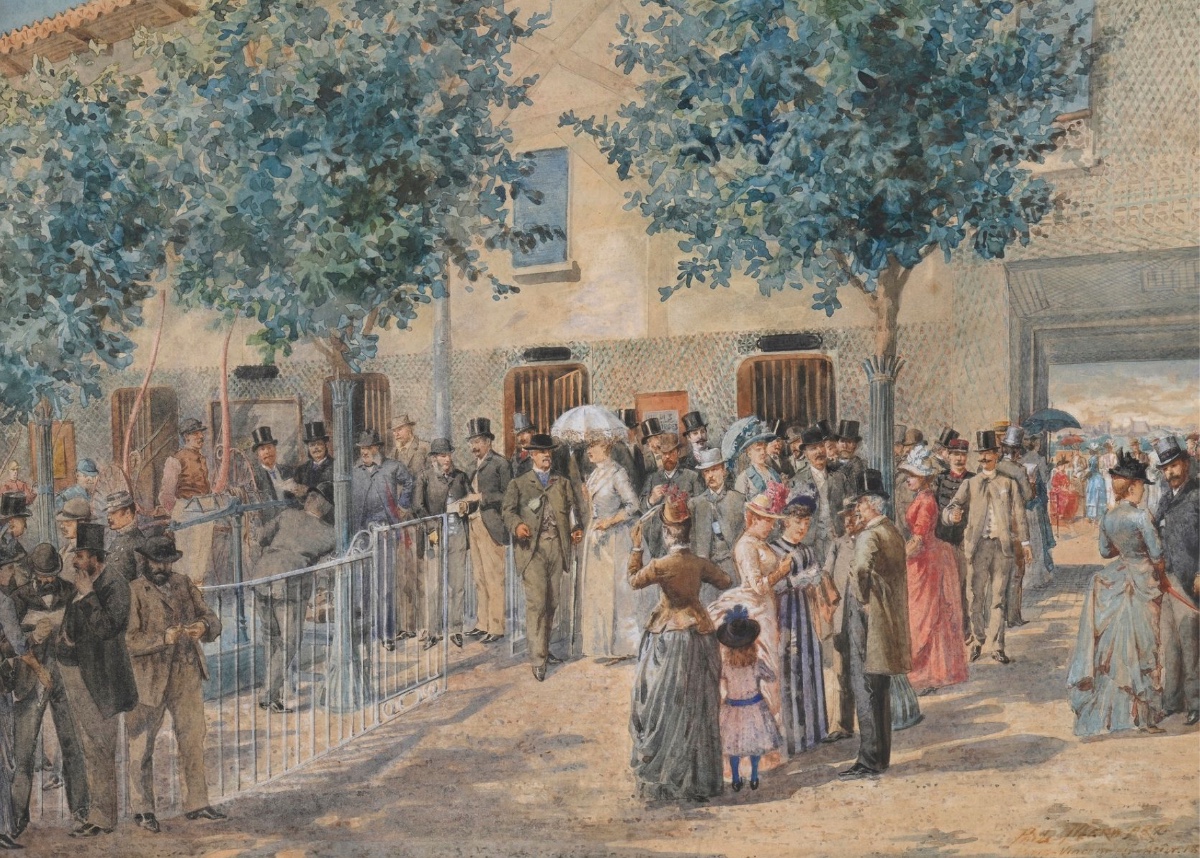 Paul Merwart (1855-1902) Watercolor  