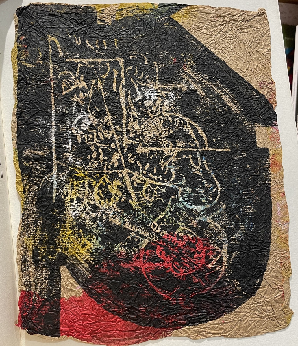 Ladislas Kijno, Mixed Media And Crumpled Kraft Paper, 