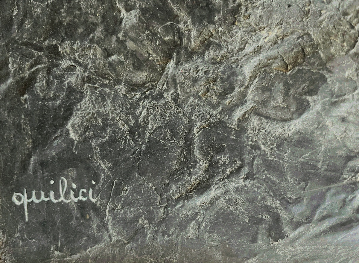 Louis QUILICI, scène animée , huile sur toile-photo-6