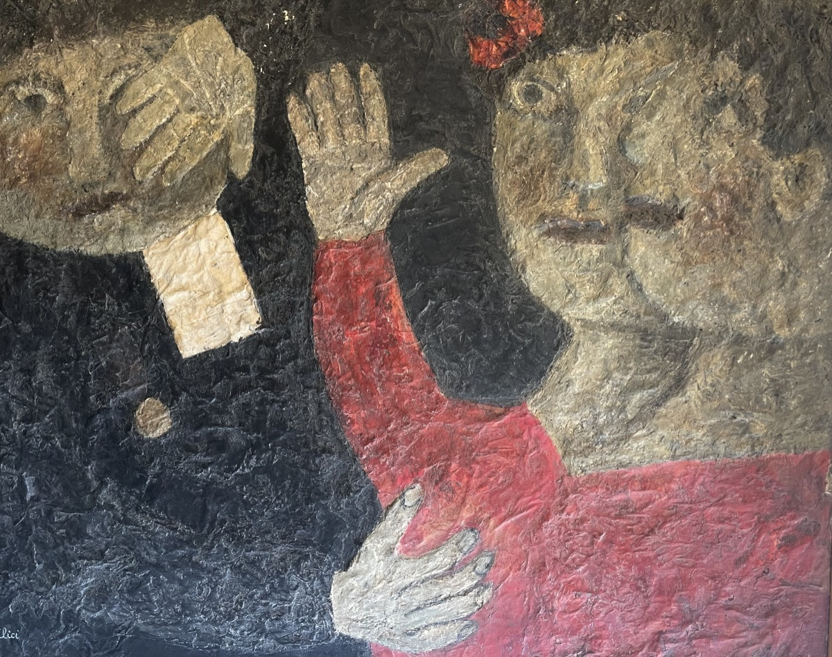 Louis QUILICI, scène animée , huile sur toile-photo-7