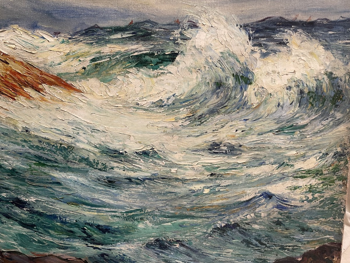 Francis-morton Johnson (1878-1931),  Seaside In Brittany-photo-4