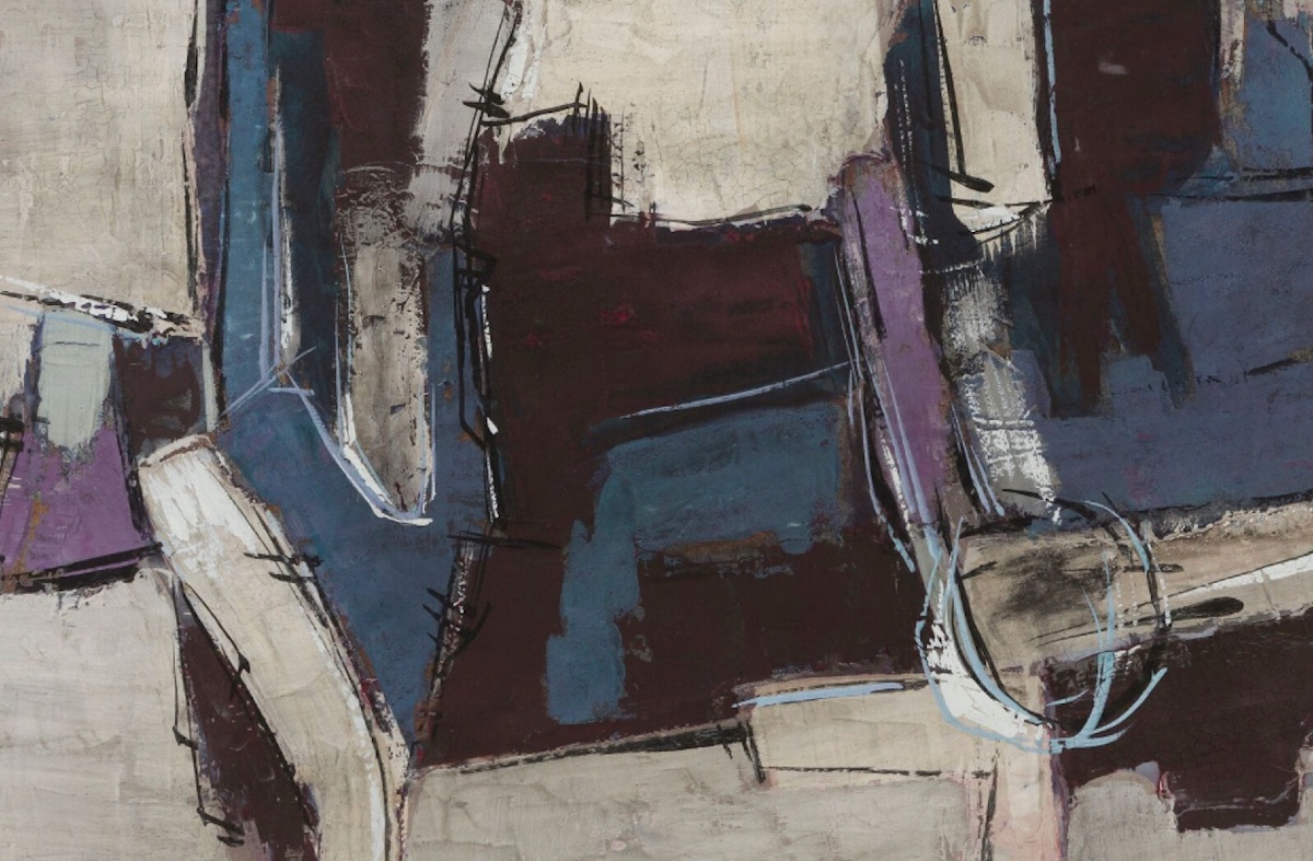  Francis BOTT (1904-1998) composition abstraite 1957-photo-4