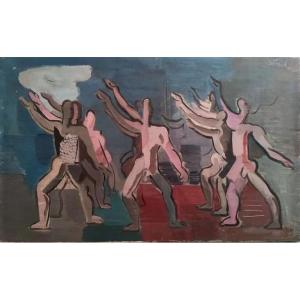 Paul STRECKER ( 1900-1950) huile sur toile