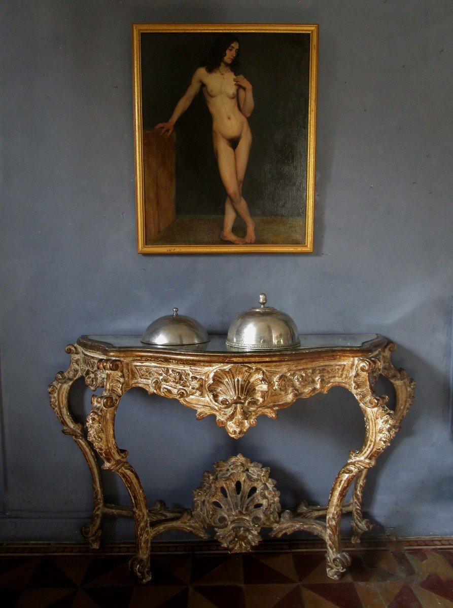 Wall Console With Ice Background - Venetian Baroque-photo-1