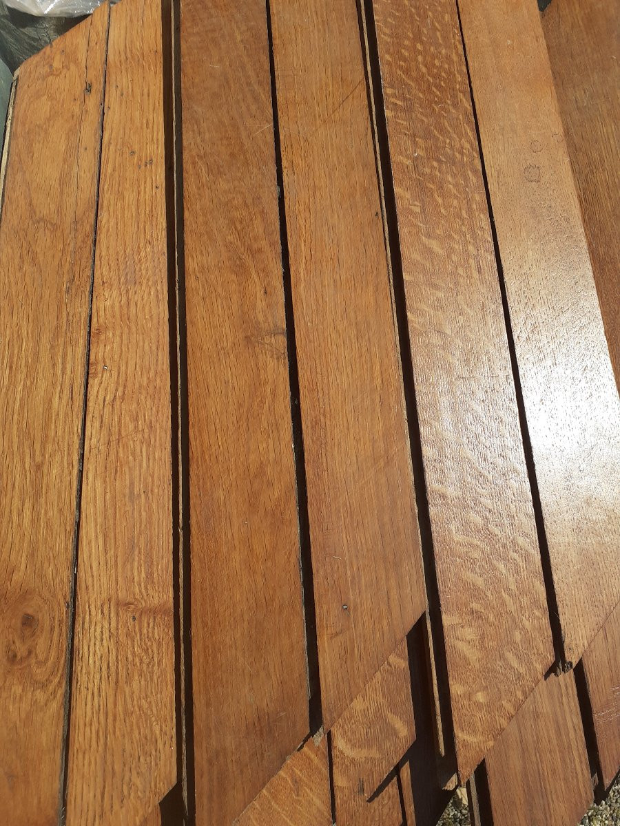 Solid Oak Parquet – Hungarian Point 40 M2 - 19th Century-photo-3