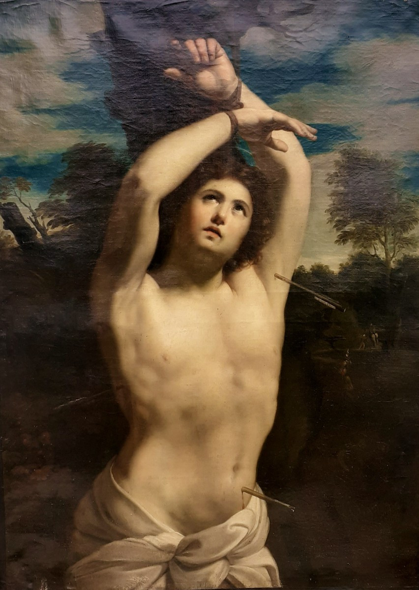 Guido Reni , D’après. « Saint Sébastien »   135 X 98 Cm    Hst . XIXe