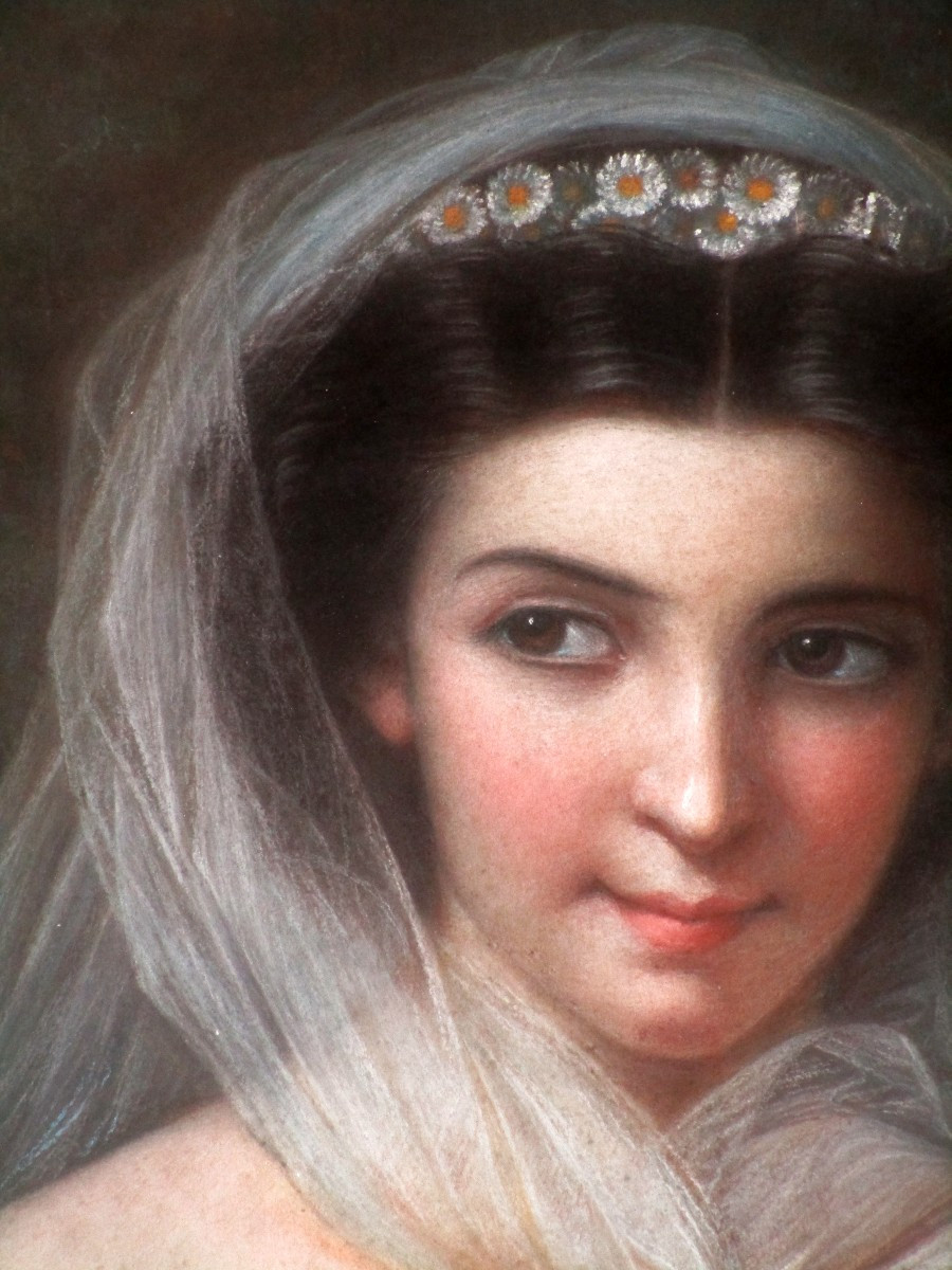 Imposing Pastel – 131 X 96 - 19th Century