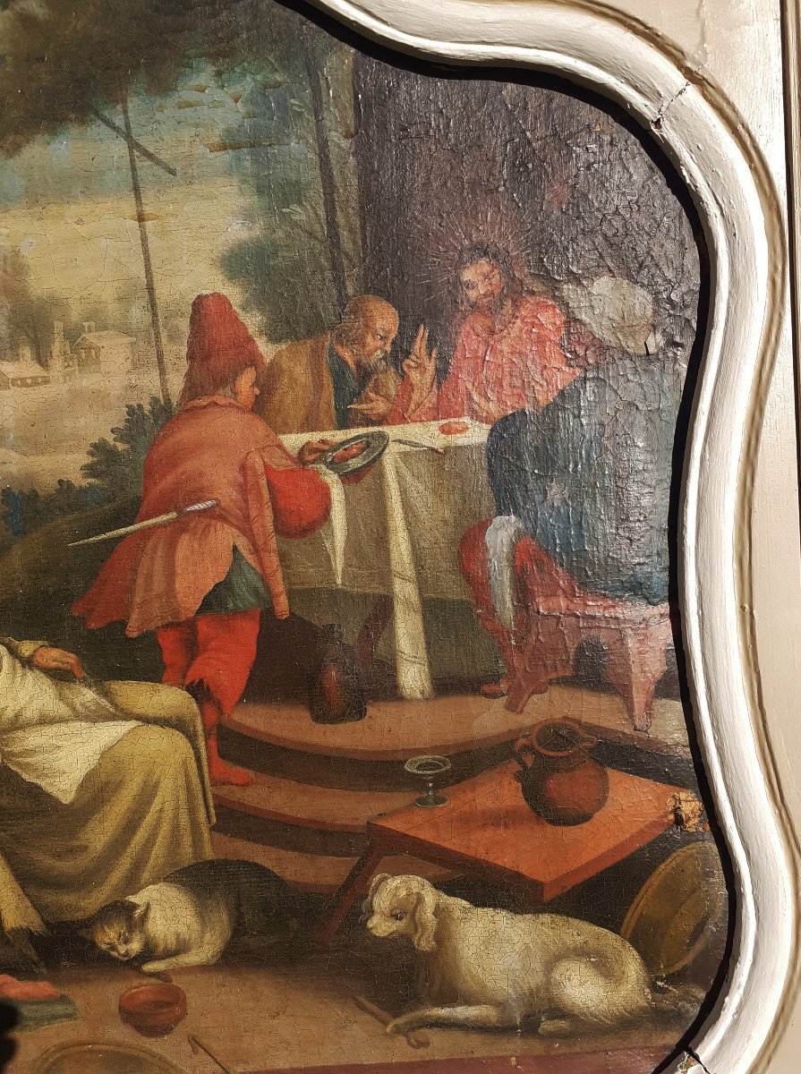 PAIRE de DESSUS de PORTES XIX Lot un- 81 x 90 cm Tableau de boiserie-photo-8