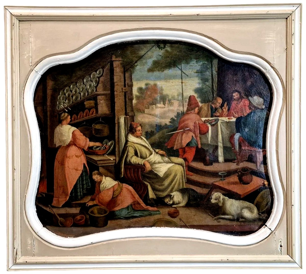 PAIRE de DESSUS de PORTES XIX Lot un- 81 x 90 cm Tableau de boiserie-photo-7