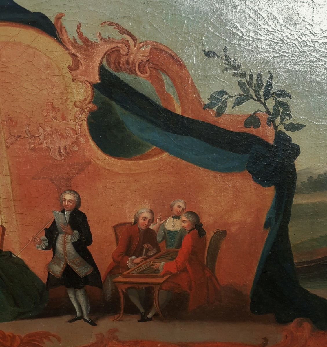 PAIRE de Dessus de Porte LOT 3   -65  x 132 cm – Elèment de boiserie-photo-3