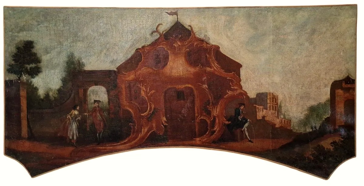 PAIRE de Dessus de Porte LOT 3   -65  x 132 cm – Elèment de boiserie-photo-6