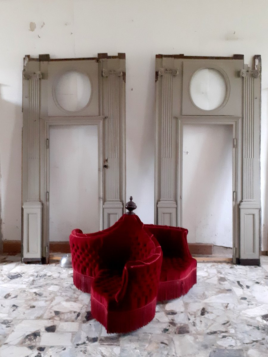 Rare Lot de Boiseries d’Alcôve Chêne XVIIIème 10 mêtres linéaire-photo-1