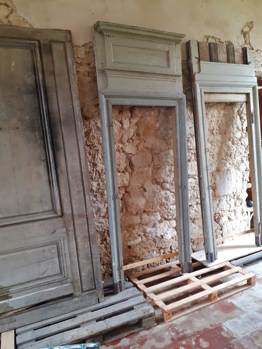 Rare Lot de Boiseries d’Alcôve Chêne XVIIIème 10 mêtres linéaire-photo-6