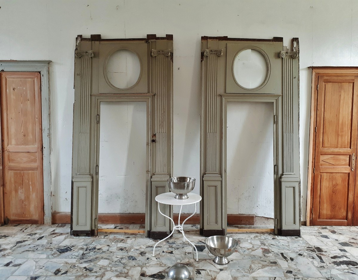 Rare Lot de Boiseries d’Alcôve Chêne XVIIIème 10 mêtres linéaire