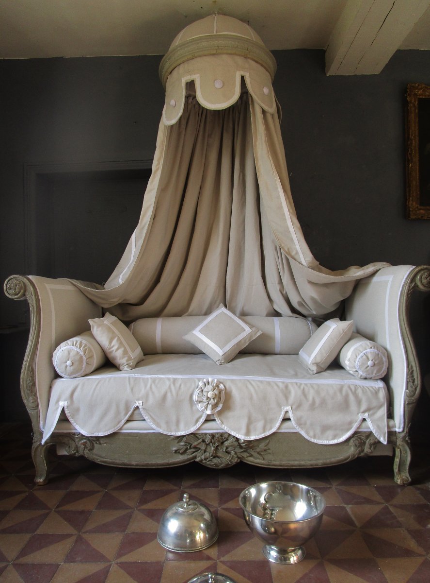 Grand Lit à l’ Ottomane avec Impériale Louis XV-photo-3
