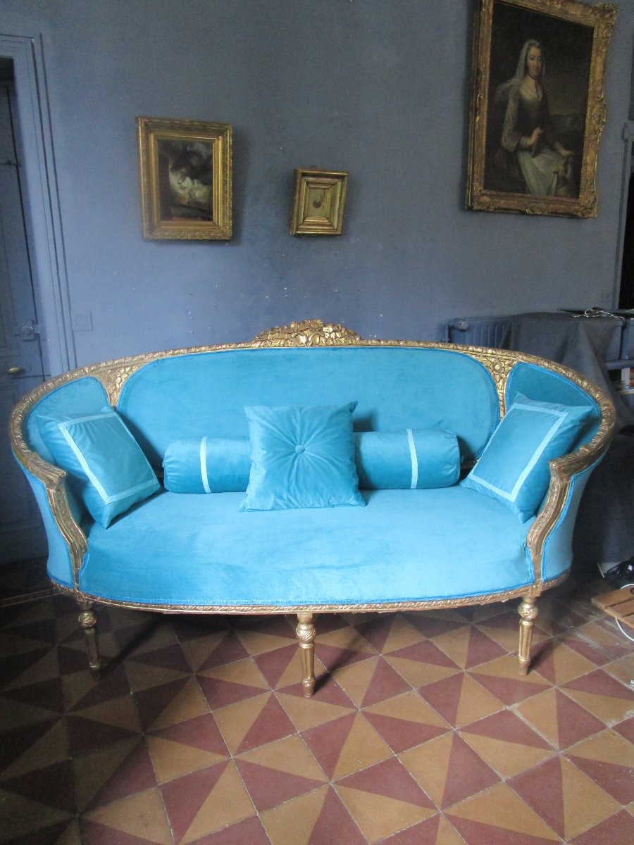 Grand Canapé Corbeille 210 X 112 X 95 / Bergère - ID: 1021846-photo-1
