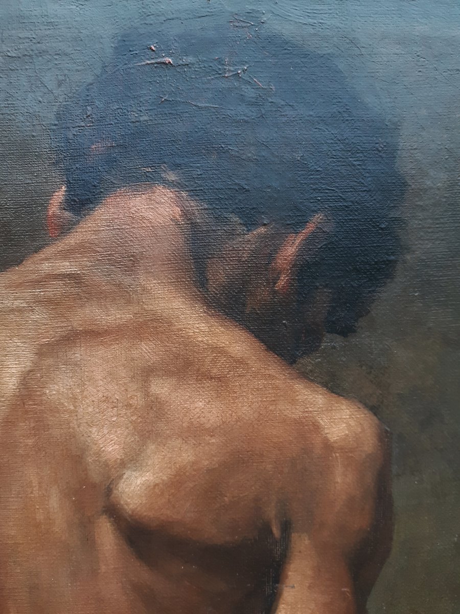 Imposing Van Dyck Academy V - 92 X 58, 19th Century-photo-3