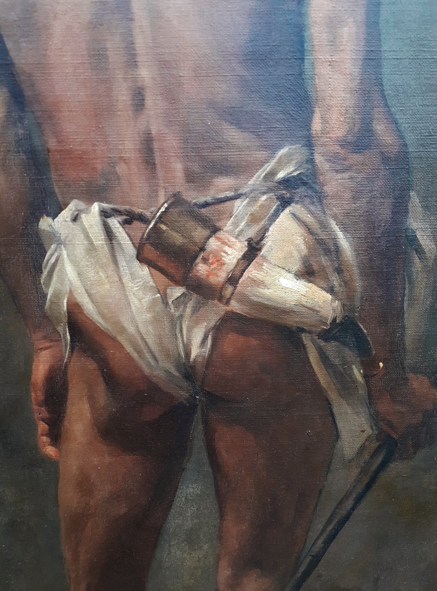 Imposing Van Dyck Academy V - 92 X 58, 19th Century-photo-4
