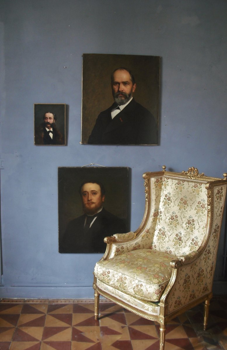 Portrait d'Un Dandy à La Fourrure  - Hst  - 32 X 26-photo-3