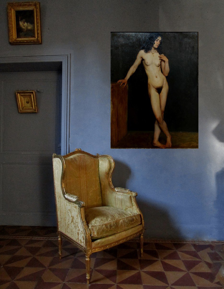Jules-eugène Lenepveu XIX -académie Nude -91 X 65-photo-4