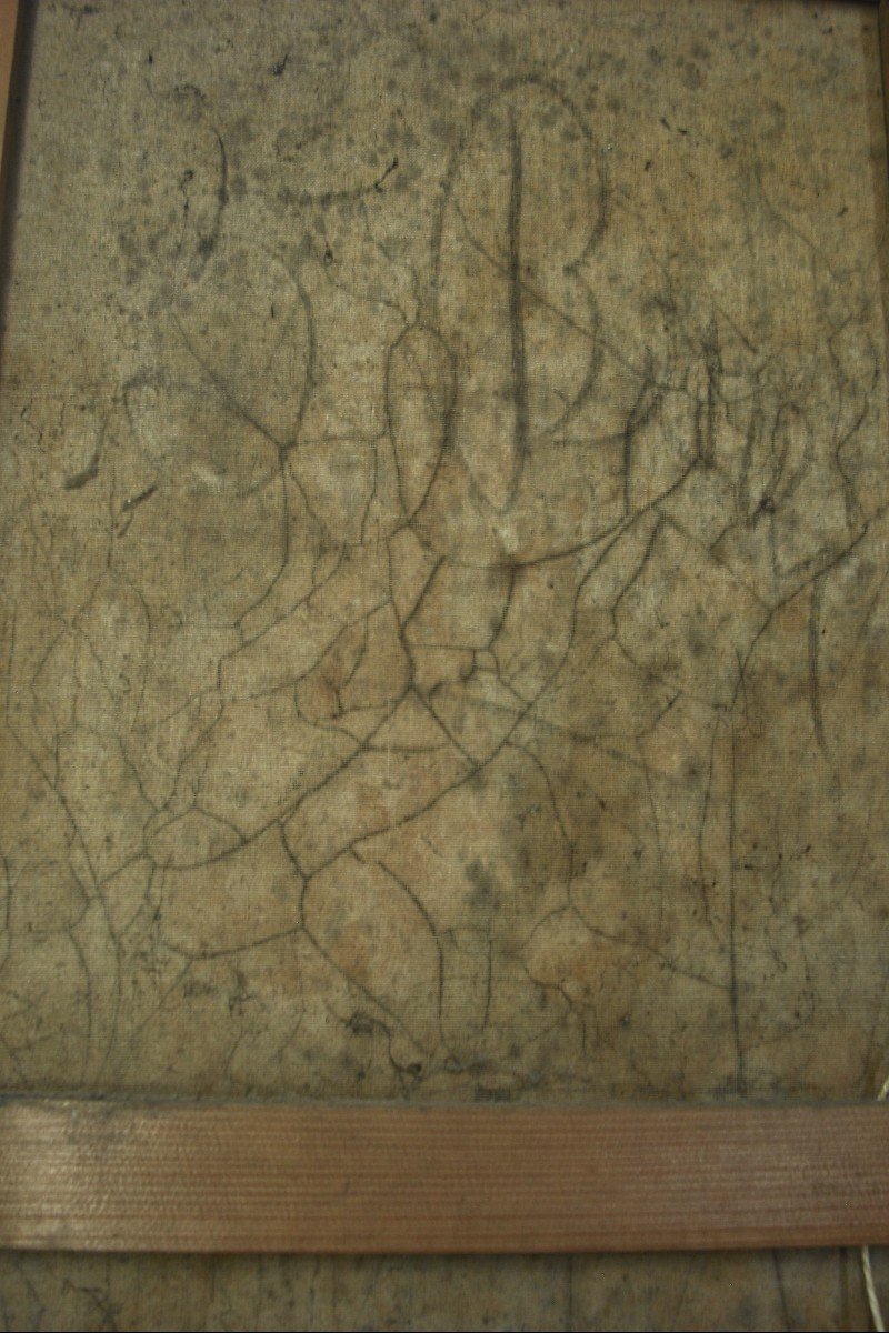 Portrait de Dos, Académie 100 X 81  Monogrammée - hst   XIX-photo-3