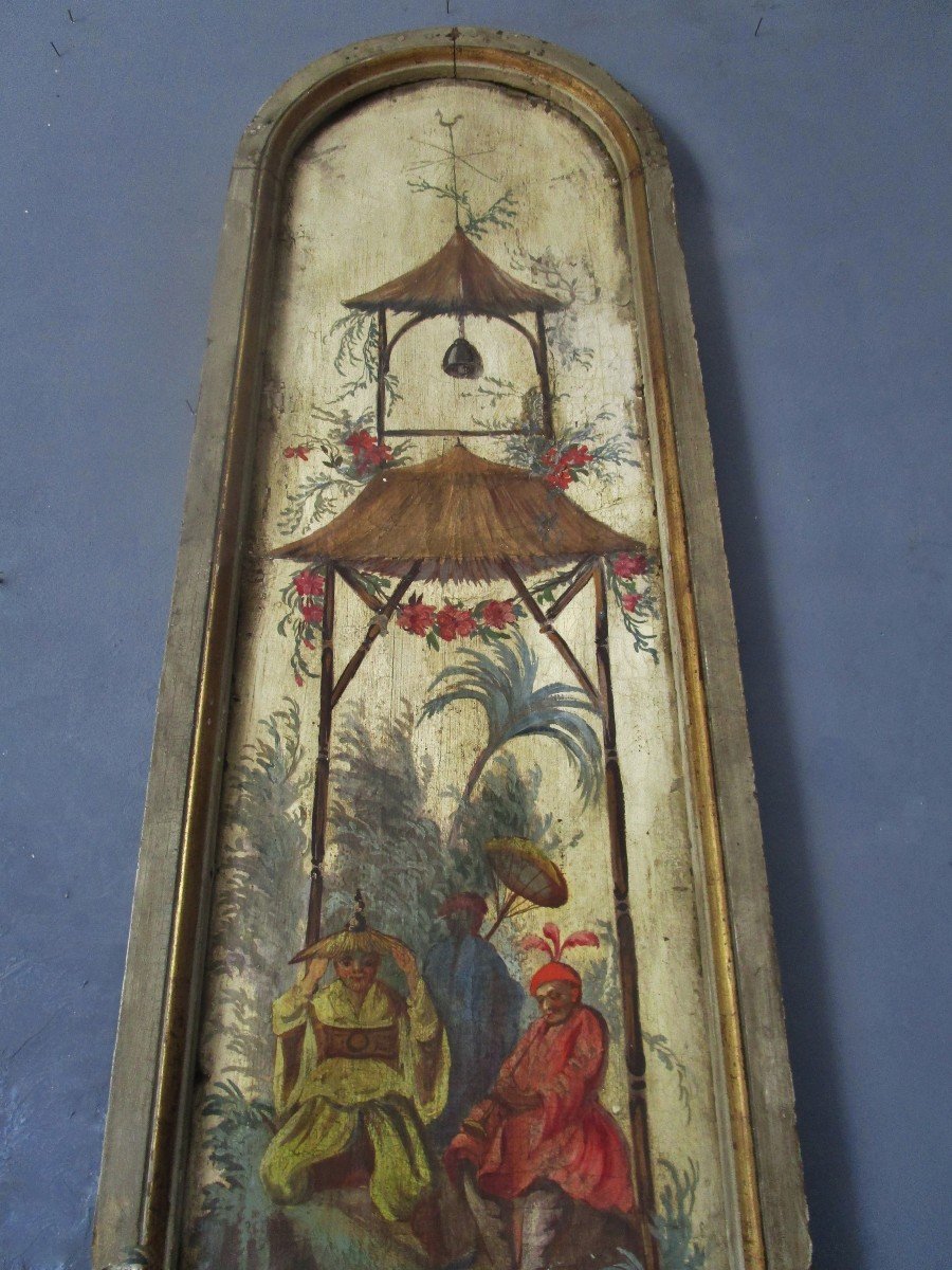 Deux Rares Et Grandes Hst  195 X 40  Pillement -photo-3