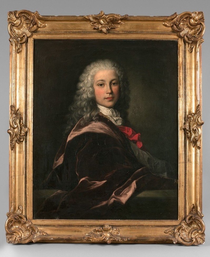 Large Portrait Attributed To Louis Tocqué 103 X 85 XVIII