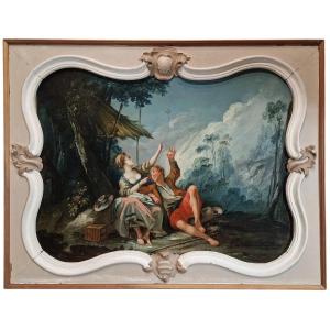 Deux Dessus de Porte chantournés lot 2