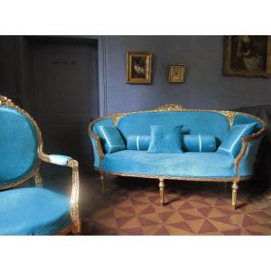 Large Wicker Sofa 210 X 112 X 95 / Bergère - Id: 1021846