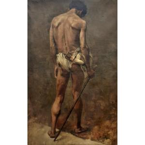 Imposing Van Dyck Academy V - 92 X 58, 19th Century