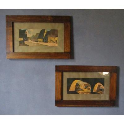 Van Neer 2 Grands Paysages  Encadrées 79,5 X 52,5