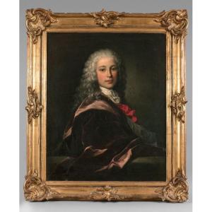 Grand Portrait Attribué à Louis Tocqué 103 X 85 XVIII