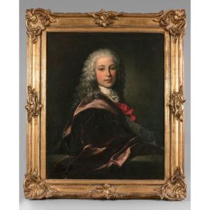 Grand Portrait Attribué à Louis Tocqué 103 X 85 XVIII