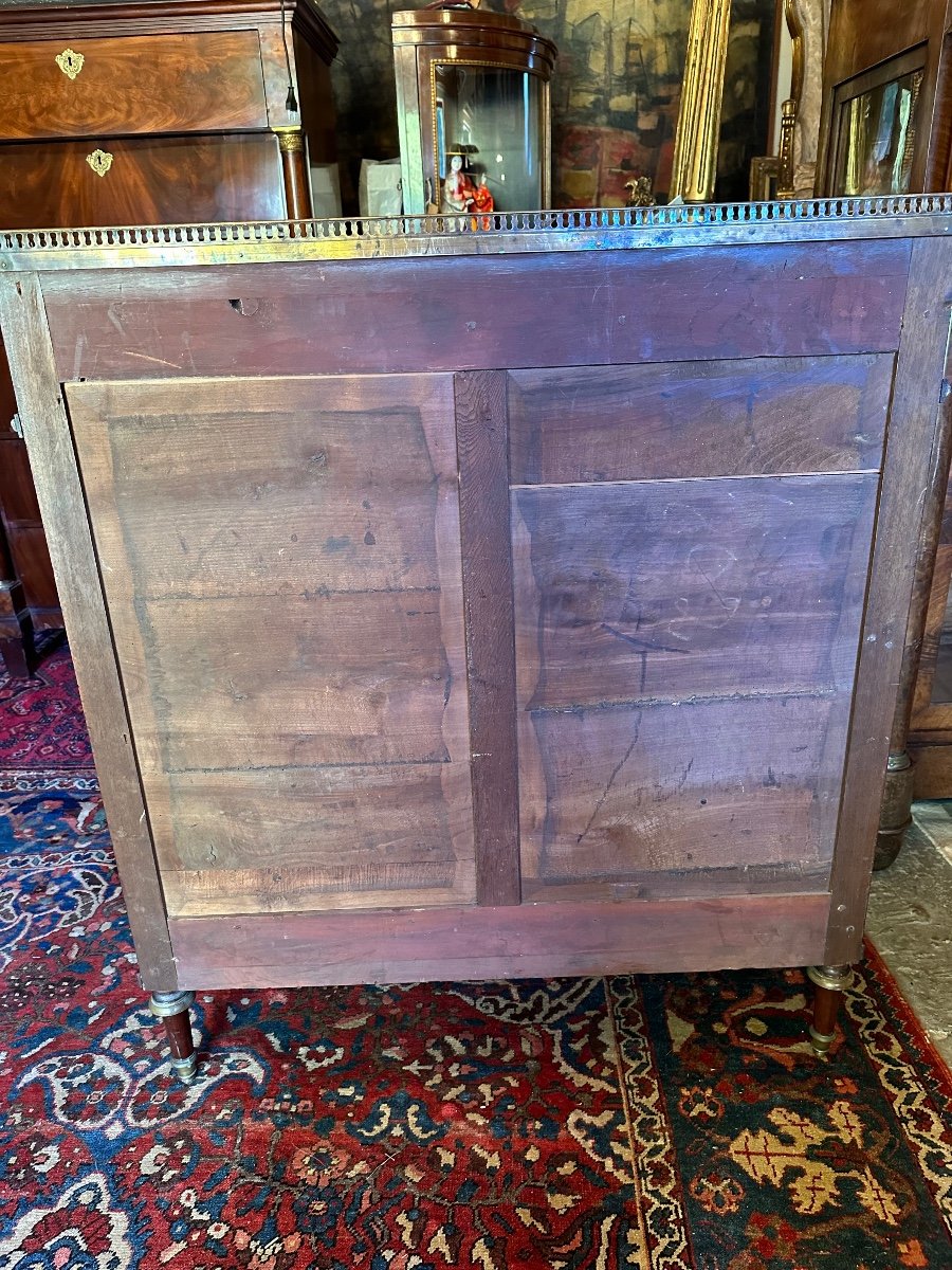 Louis XVI Style Half-moon Console In Mahogany.-photo-6