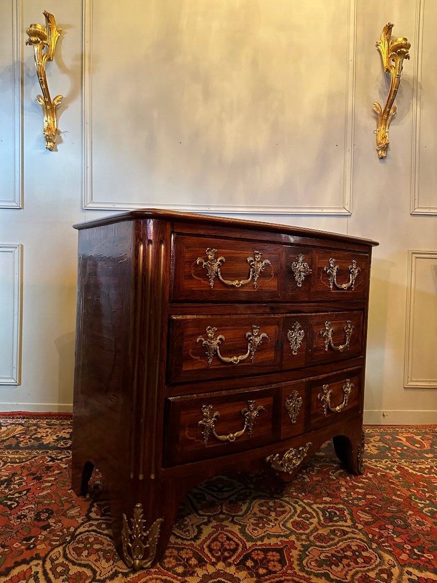 Regency Style Chest Of Drawers In Marquetry.-photo-2