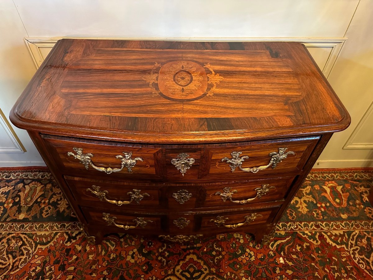 Regency Style Chest Of Drawers In Marquetry.-photo-3