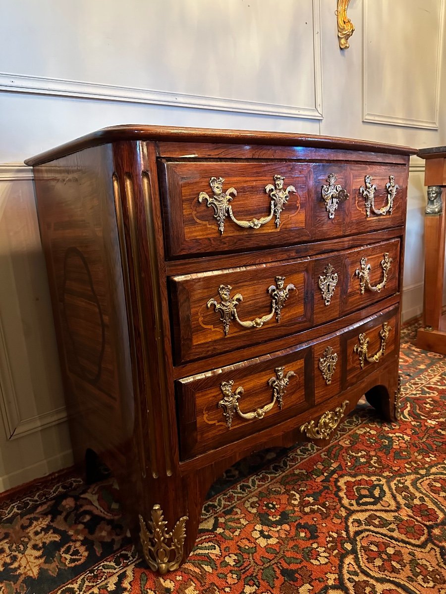 Regency Style Chest Of Drawers In Marquetry.-photo-3